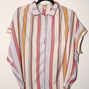 Madewell button down striped shirt